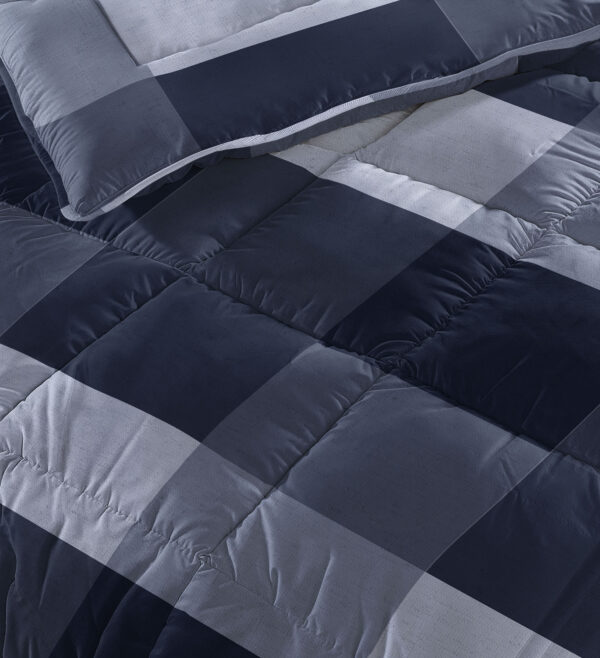 All-in one Lazy dekbed Anne Blauw 200 x 200 Met Kussenslopen - Afbeelding 2