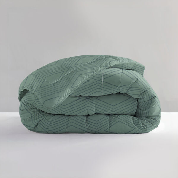 All-in one Lazy dekbed Dorian Groen 140 x 200 Met Kussensloop - Afbeelding 2
