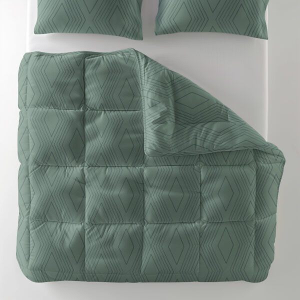 All-in one Lazy dekbed Dorian Groen 140 x 200 Met Kussensloop - Afbeelding 3