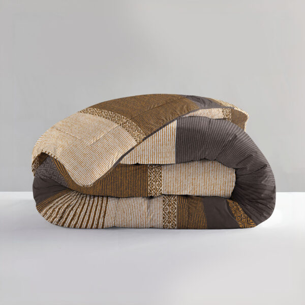 All-in one Lazy dekbed Marina Taupe 140 x 200 Met Kussensloop - Afbeelding 2