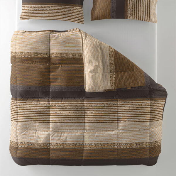 All-in one Lazy dekbed Marina Taupe 140 x 200 Met Kussensloop - Afbeelding 3