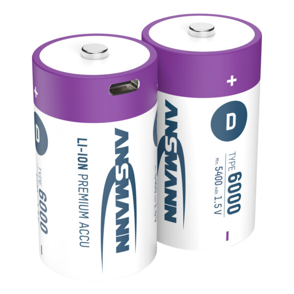 Ansmann Oplaadbaar Batterij D En Usb-c - Afbeelding 2