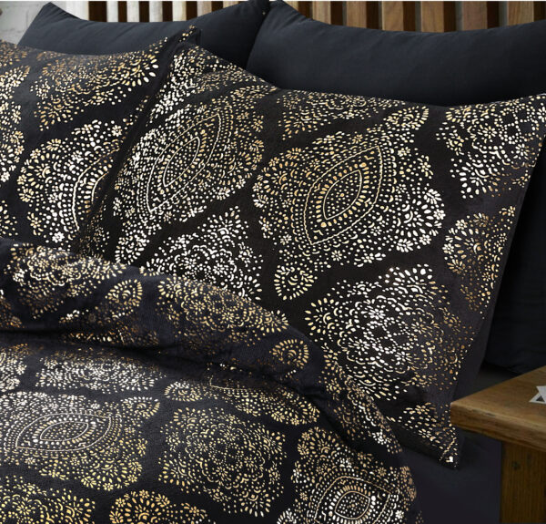 Glamour Flanel Art Foil Zwart 240 x 200/220 - Afbeelding 3