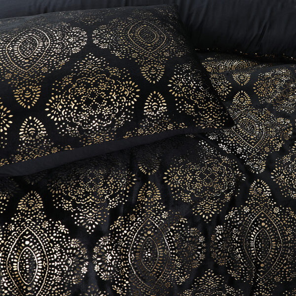 Glamour Flanel Art Foil Zwart 240 x 200/220 - Afbeelding 5