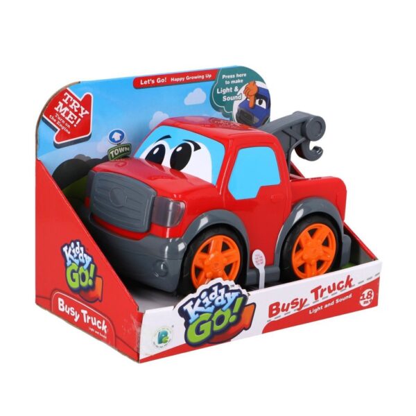 Kiddygo Busy Truck + Licht en Geluid Rood - Afbeelding 2