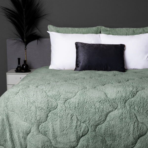 Lazy All-in one Lazy Dekbed Teddy Donker Groen 140 x 200 - Afbeelding 2