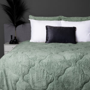 Lazy All-in one Lazy Dekbed Teddy Donker groen 200 x 200