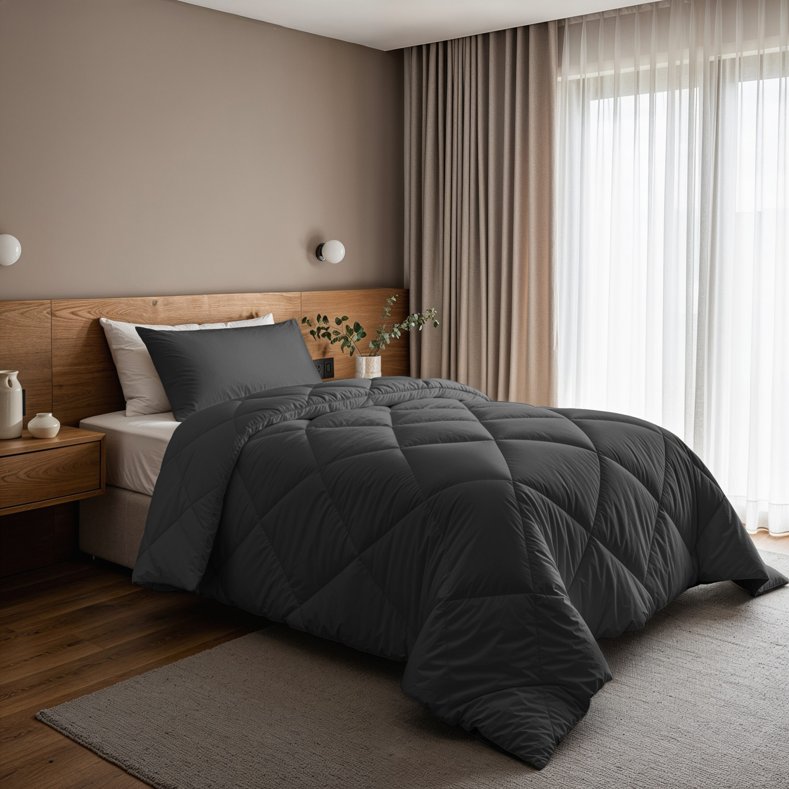 Lazy Dekbed Diamond Antraciet 140 x 200 Met Kussensloop