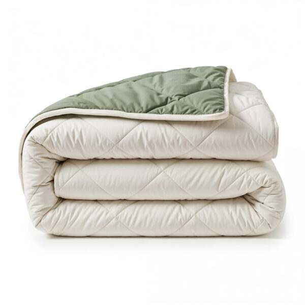 Lazy Dekbed Diamond Crème/Groen 200 x 200 Met Kussenslopen - Afbeelding 4