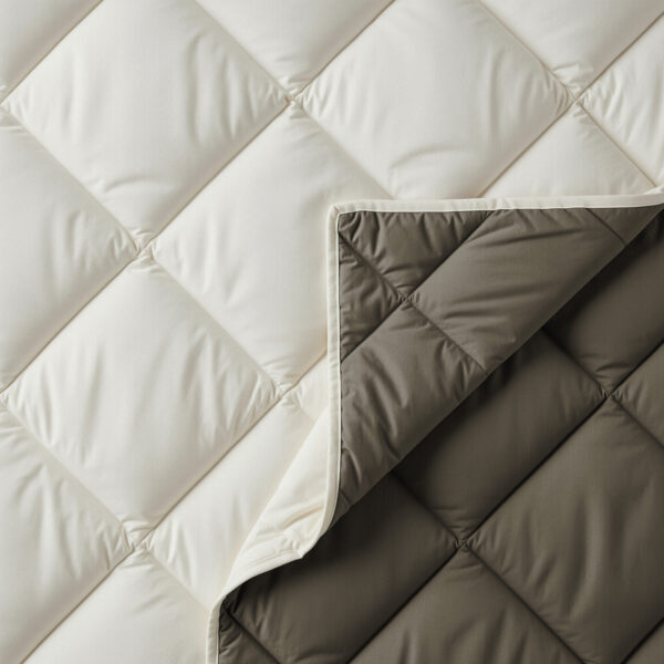 Lazy Dekbed Diamond Crème/Kaki 200 x 200 Met Kussenslopen - Afbeelding 4