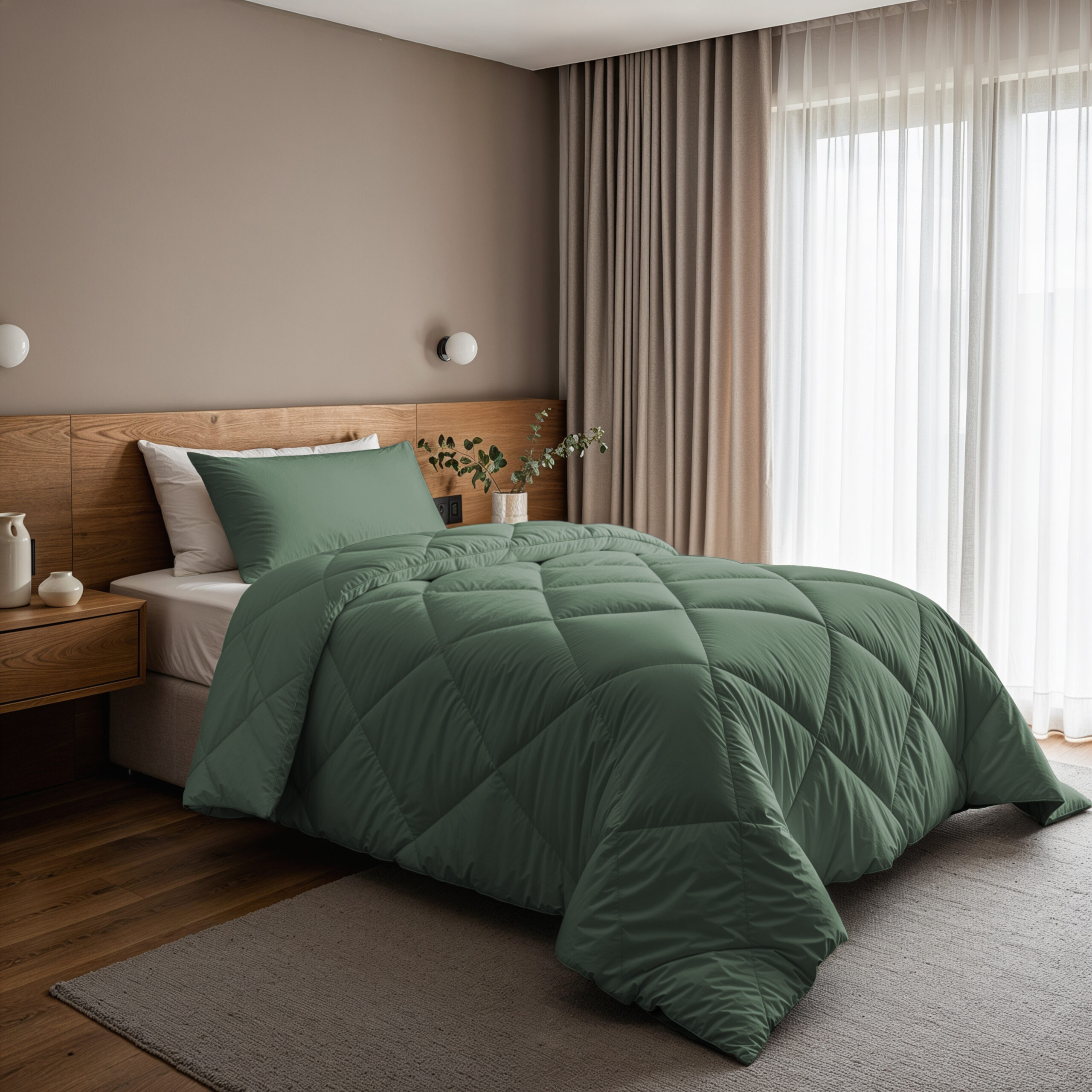 Lazy Dekbed Diamond Groen 140 x 200 Met Kussensloop