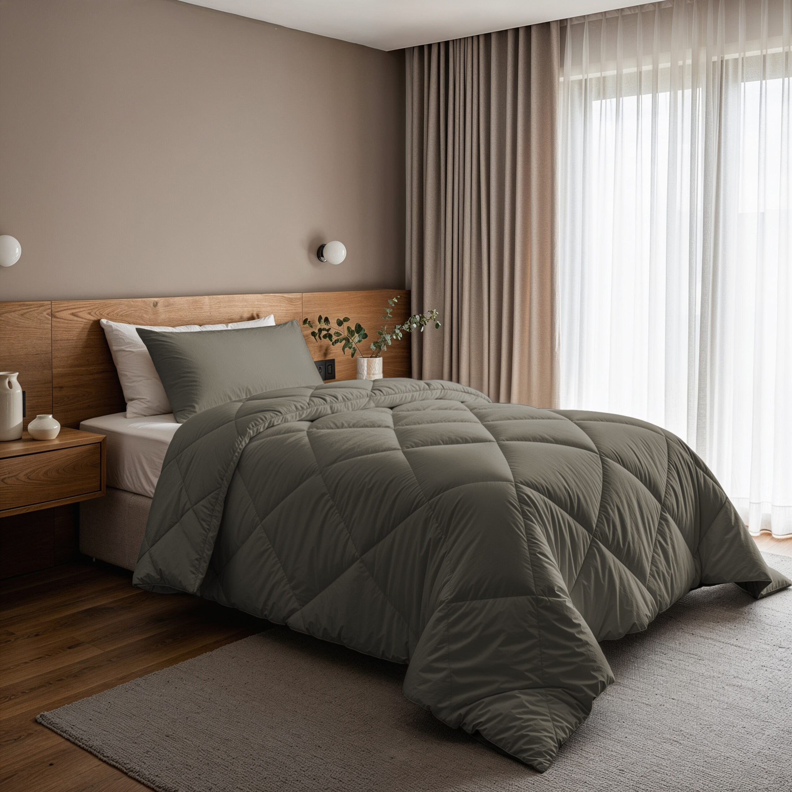 Lazy Dekbed Diamond Kaki 140 x 200 Met Kussensloop