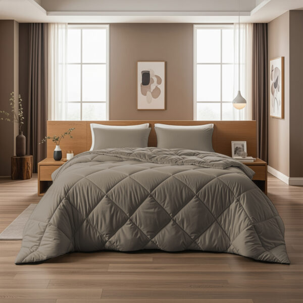 Lazy Dekbed Diamond Teak 240 x 200 Met Kussenslopen - Afbeelding 2