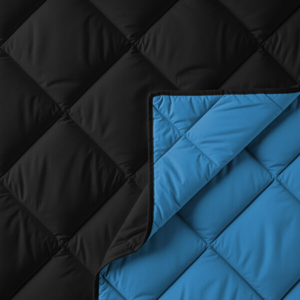 Lazy Dekbed Diamond Zwart / Zee Blauw 200 x 200 Met Kussenslopen - Afbeelding 4