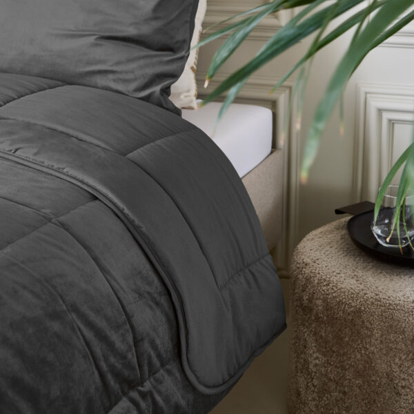 Lazy Velvet Dekbed Antraciet 140 x 200 - Afbeelding 3