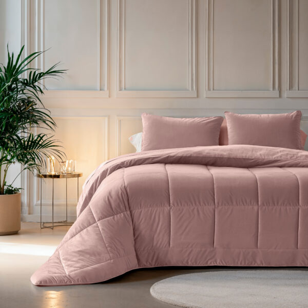 Lazy Velvet Dekbed Oud Roze 140 x 200 - Afbeelding 2