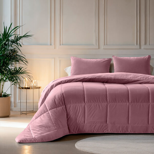 Lazy Velvet Dekbed Oud Roze 240 x 200 - Afbeelding 2