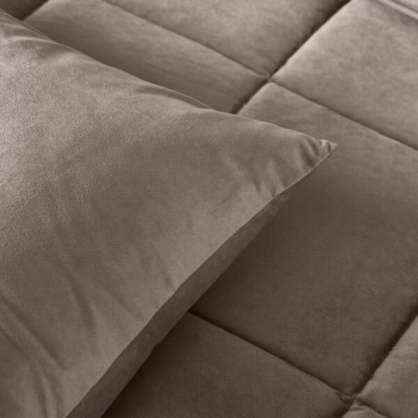 Lazy Velvet Dekbed Taupe/Grijs 240 x 200 - Afbeelding 4