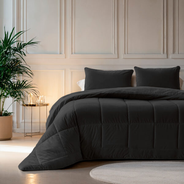 Lazy Velvet Dekbed Zwart 140 x 200 - Afbeelding 2