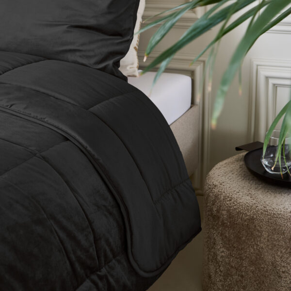 Lazy Velvet Dekbed Zwart 140 x 200 - Afbeelding 3