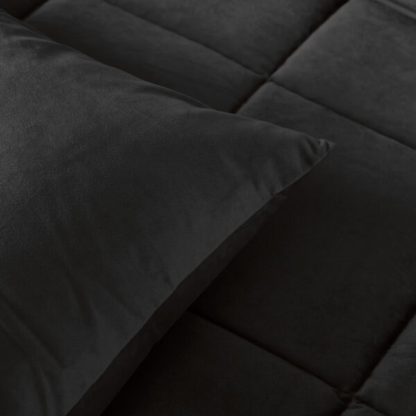 Lazy Velvet Dekbed Zwart 140 x 200 - Afbeelding 4