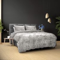 Crushed Velvet Katoen Metallic Zilver 200 x 220