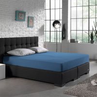 Dubbel Jersey 220 gr. Hoeslaken Blauw 190/200 x 220/230
