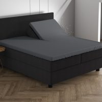 Dubbel Jersey 220 gr. Splittopper Hoeslaken Antraciet 180 x 200/220