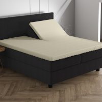 Dubbel Jersey 220 gr. Splittopper Hoeslaken Creme 160 x 200/220