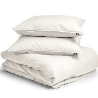 Egyptisch Katoen Uni Dekbedovertrek Creme 200 x 200/260