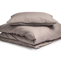 Egyptisch Katoen Uni Dekbedovertrek Taupe 135 x 200/260