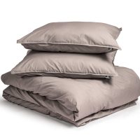 Egyptisch Katoen Uni Dekbedovertrek Taupe 240 x 200/260