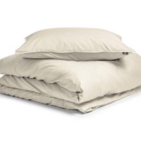 Egyptisch Katoen Uni Dekbedovertrek Zand 140 x 200/260