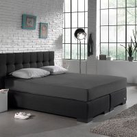 Enkel Jersey 135 gr. Hoeslaken Antraciet 140 x 200