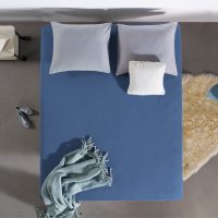 Enkel Jersey 135 gr. Hoeslaken Blauw 80/100 x 200