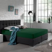 Enkel Jersey 135 gr. Hoeslaken Botanisch Groen 160/180 x 200