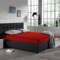 Enkel Jersey 135 gr. Hoeslaken Rood 80/100 x 200
