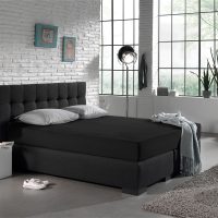 Enkel Jersey 135 gr. Hoeslaken Zwart 80/100 x 200