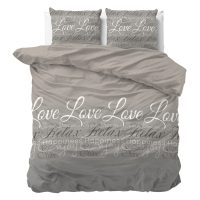 Flanel Love and Relax Taupe 200 x 200/220