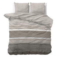 Flanel Stone Stripe Taupe 240 x 200/220