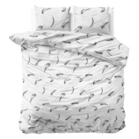 Flanel Vintage Feathers Wit 240 x 200/220