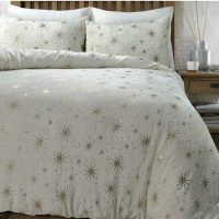 Glamour Flanel Stars Foil Creme 140 x 200/220