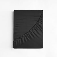 Katoenen Topper Hoeslaken Zwart 180 x 220