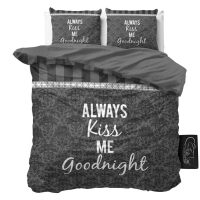 Kiss your Love Grijs 140 x 200/220