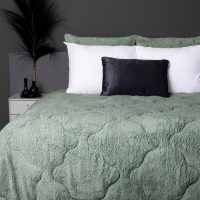Lazy All-in one Lazy Dekbed Teddy Donker groen 200 x 200