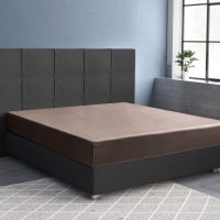Satijnen Hoeslaken Taupe 180 x 200