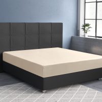 Satijnen Hoeslaken Zand 90 x 200