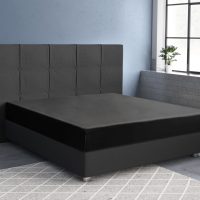 Satijnen Hoeslaken Zwart 80 x 200