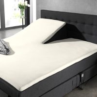 Splittopper Katoen Hoeslaken Creme 160 x 220