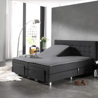 Splittopper Katoen Hoeslaken Grijs 140 x 200